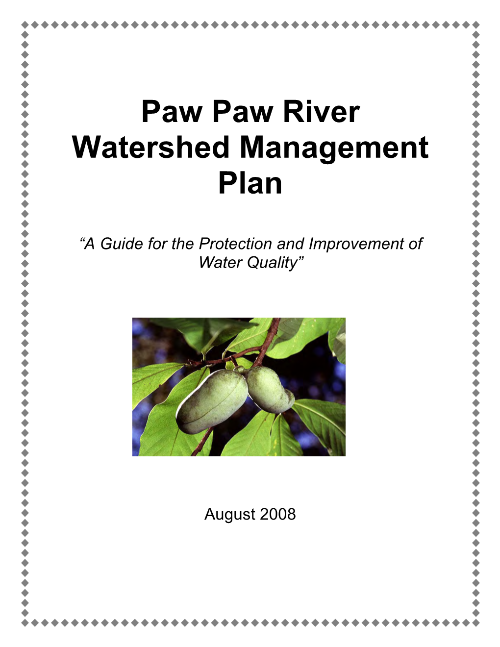 Paw Paw River Watershed Management Plan