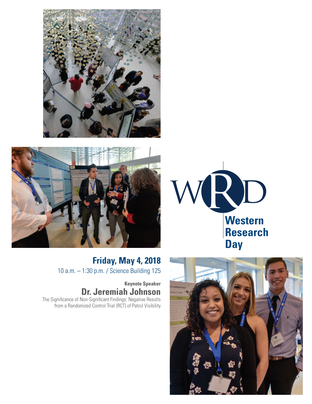 Western Research Day Friday, May 4, 2018 10 A.M