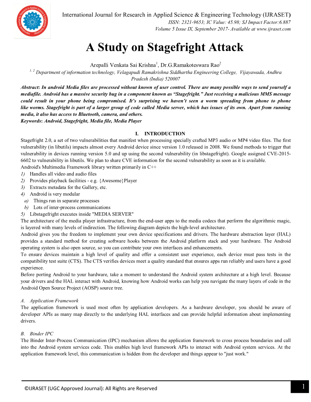 A Study on Stagefright Attack