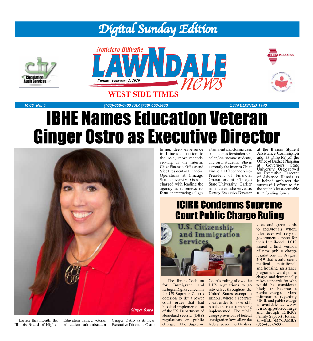 IBHE Names Education Veteran Ginger Ostro As Executive Director