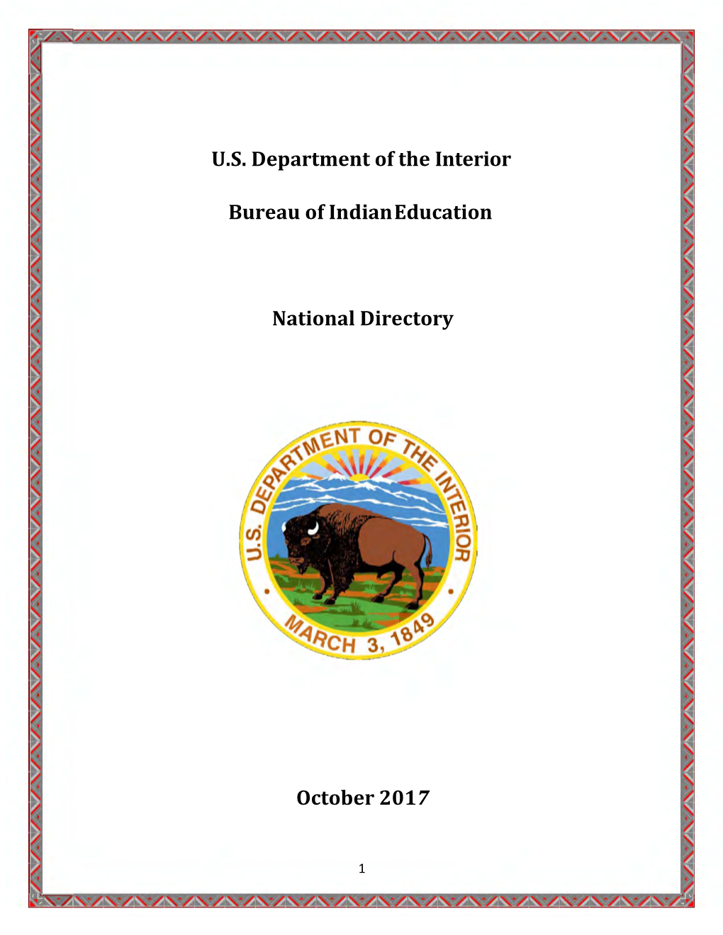 Bureau of Indian Education National Directory