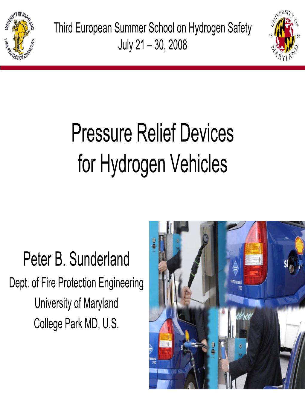 Pressure Relief Devices for Hydrogen Vehicles