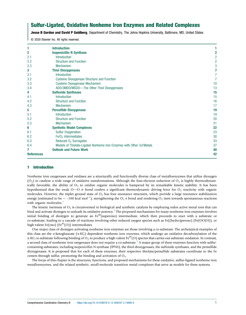 Sulfur-Ligated, Oxidative Nonheme Iron Enzymes and Related