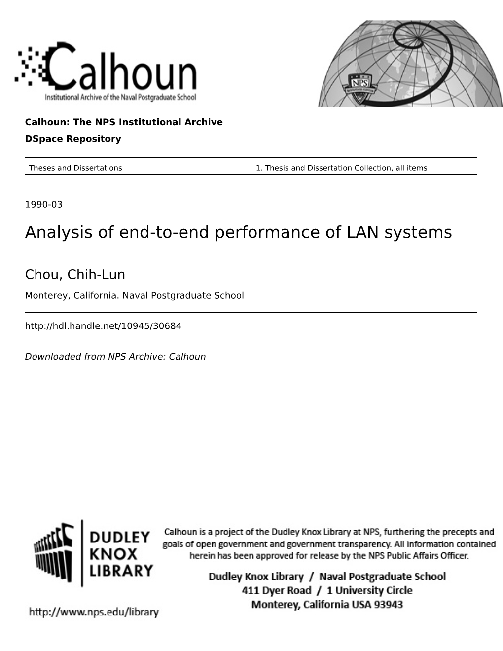Analysis of End-To-End Performance of LAN Systems