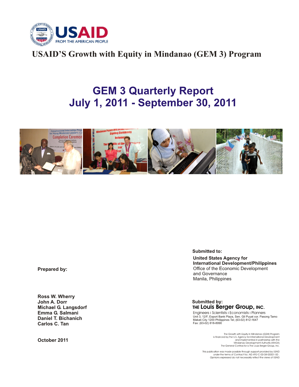 Quarterly Report2011