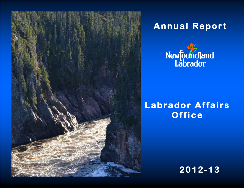 Annual Report 2012-13 Labrador Affairs Office