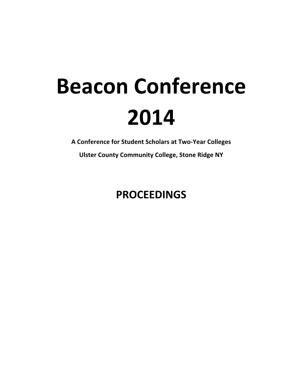 Beacon Conference 2014