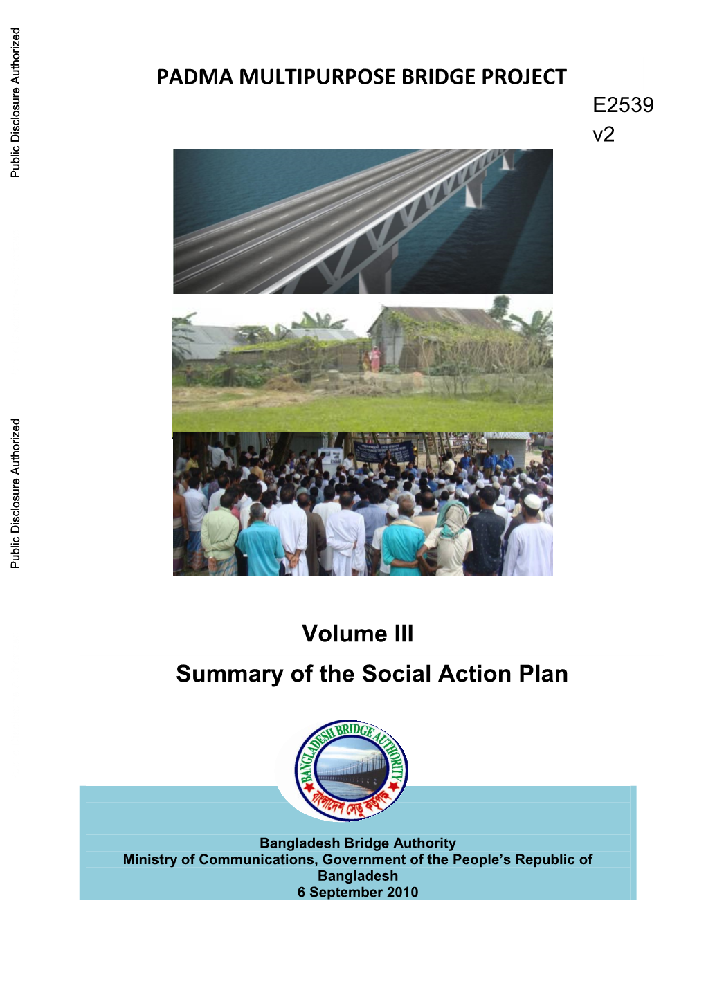 PADMA MULTIPURPOSE BRIDGE PROJECT Summary of the Social