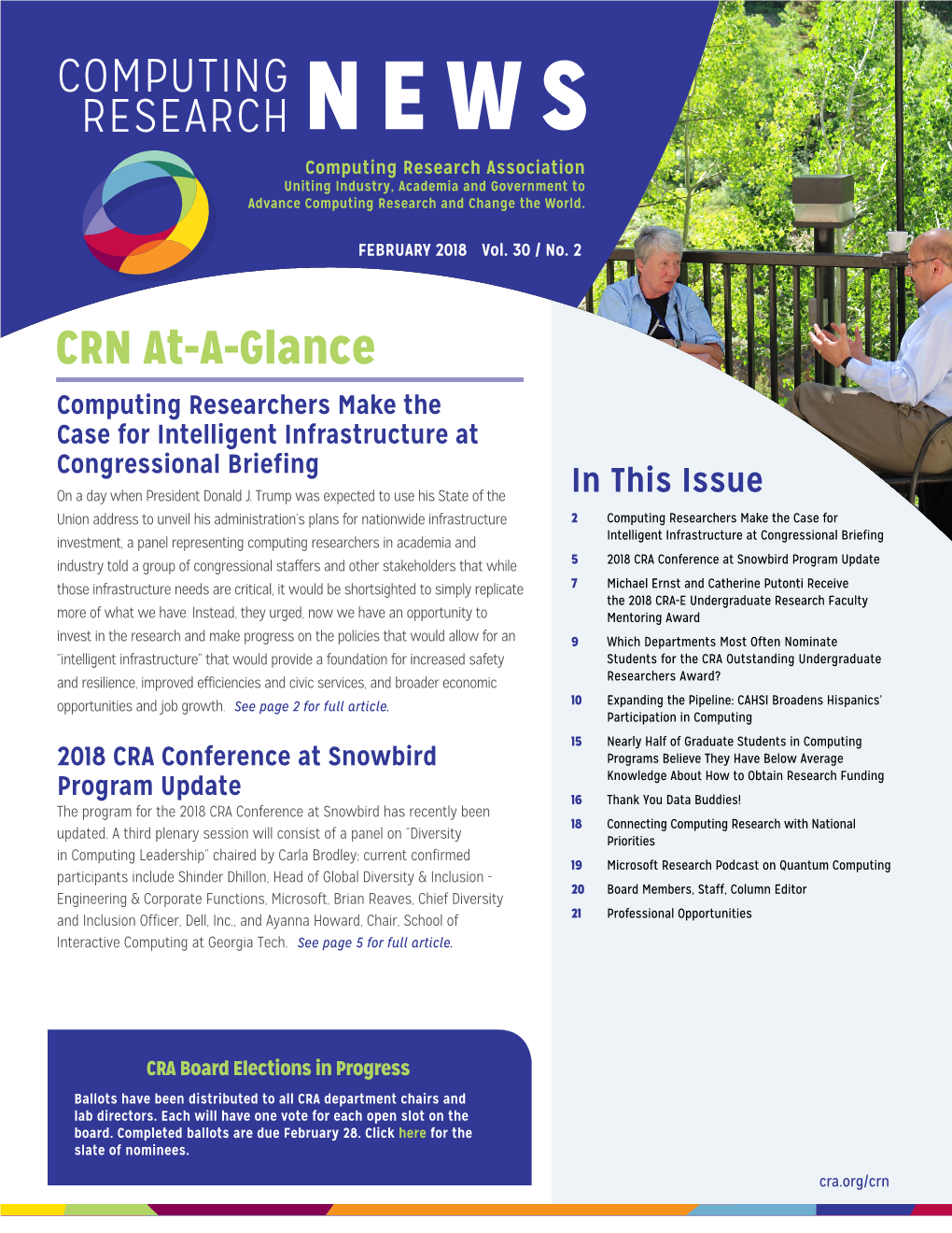 COMPUTING RESEARCH NEWS CRN At-A-Glance