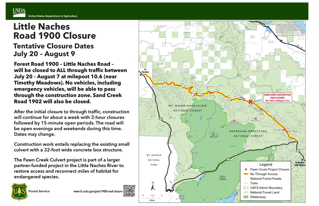 Map of the Road Closure