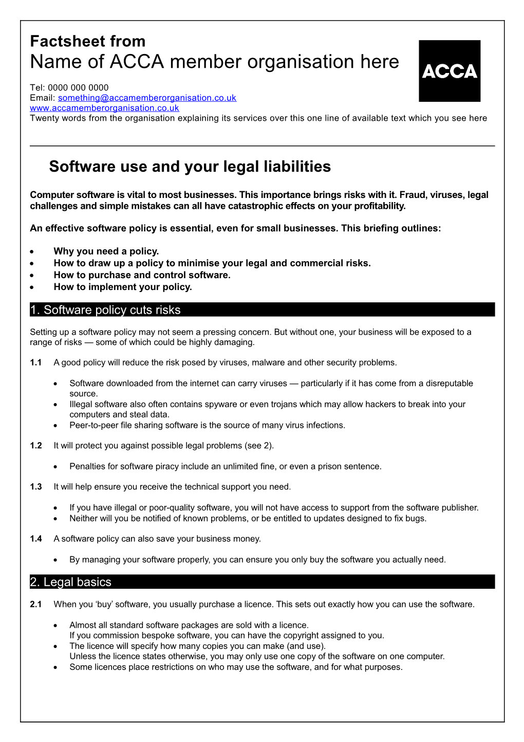 Software Use and Your Legal Liabilities