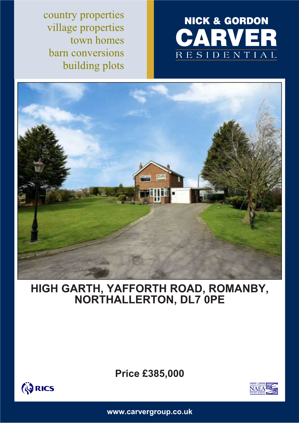 High Garth, Yafforth Road, Romanby, Northallerton, Dl7 0Pe