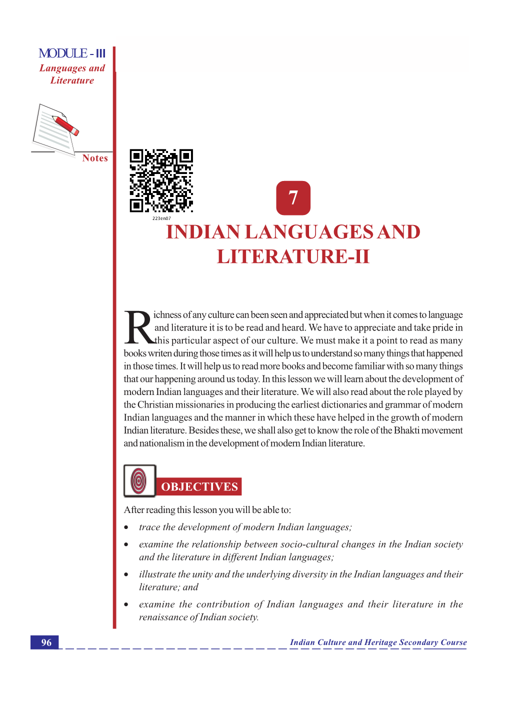 7 Indian Languages and Literature-Ii