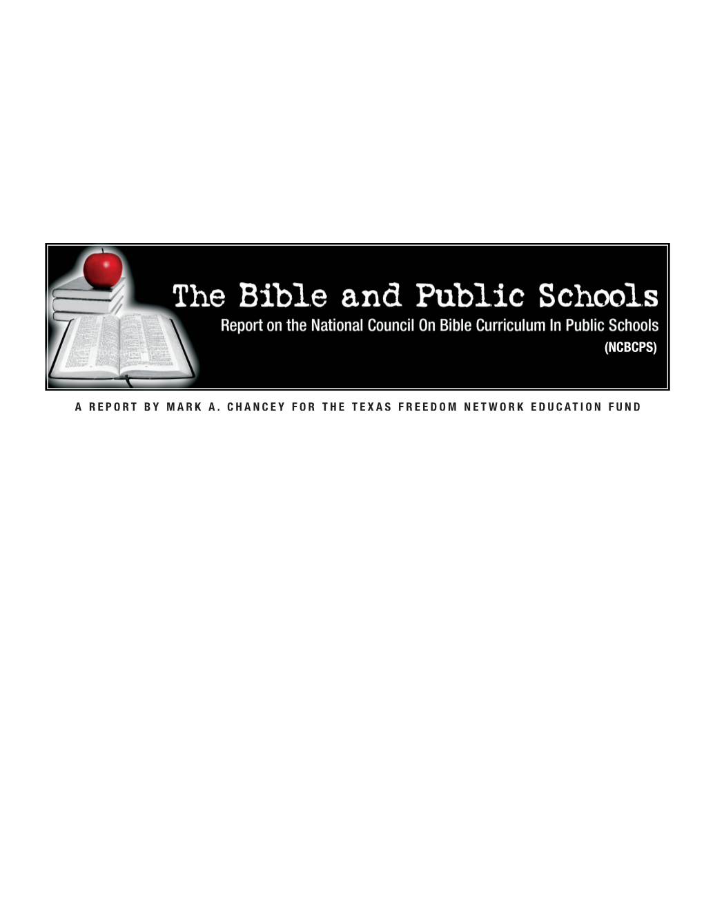 The Bible and Public Schools Report On