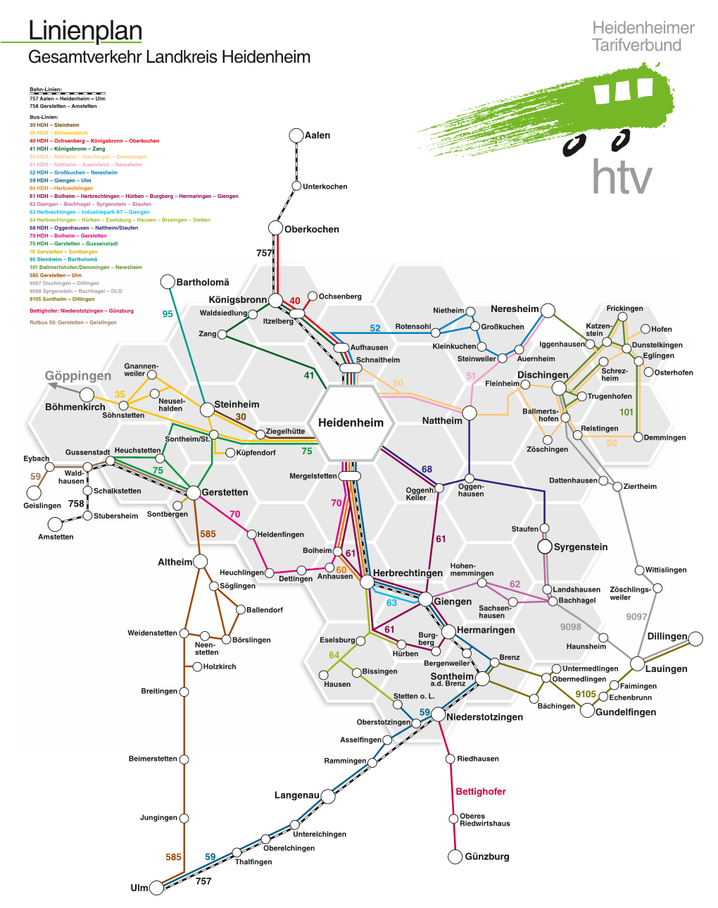 Linienplan Landkreis Heidenheim