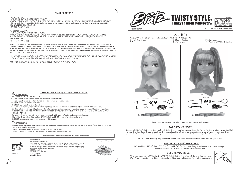 504061Xx3 Bratz Twisty Style FFM Asst 1-4-REVISED