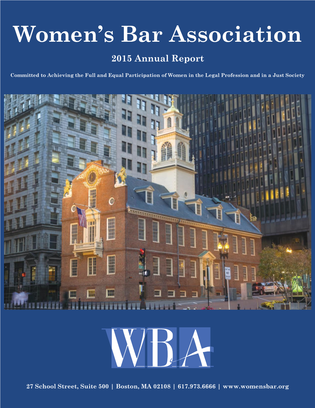 2015 Women's Bar Association Annual Report