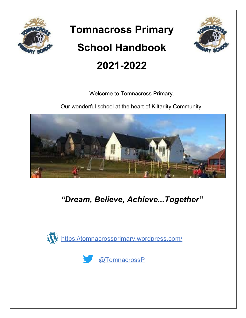 Tomnacross Primary School Handbook 2021-2022