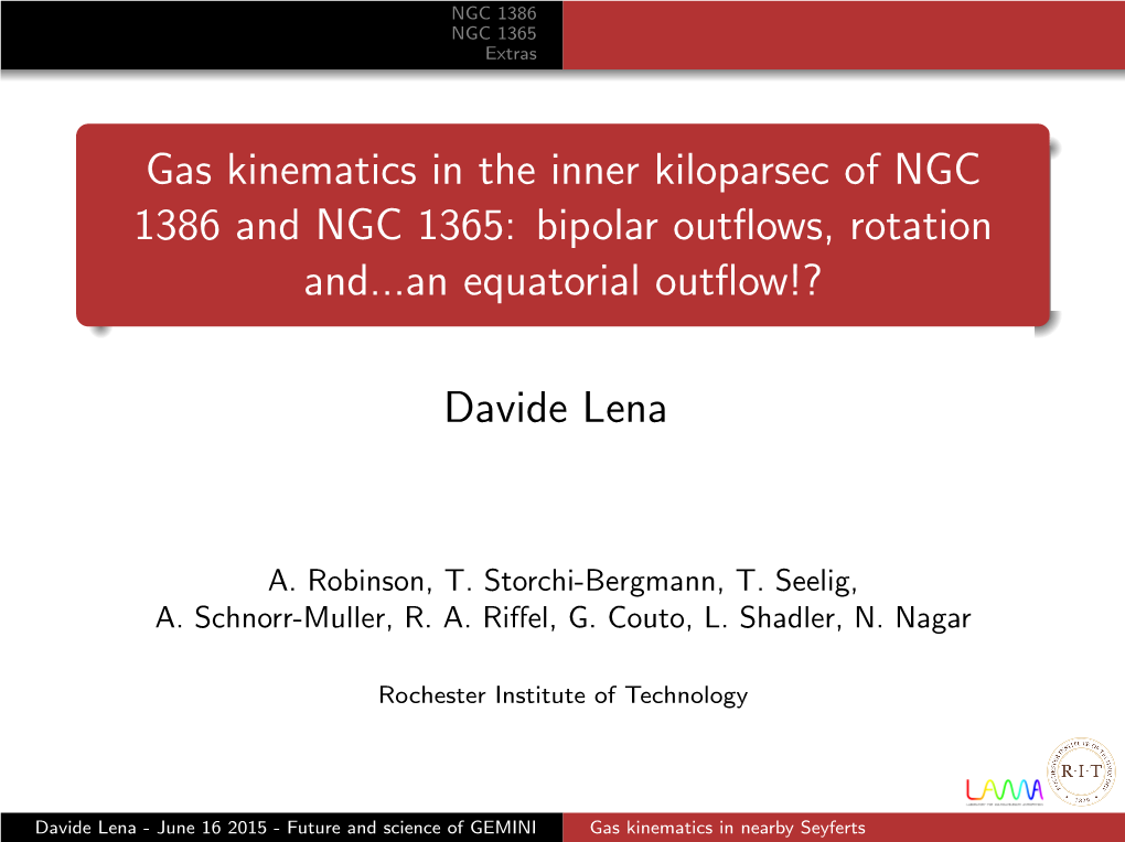 Gas Kinematics in the Inner Kiloparsec of NGC 1386 and NGC 1365: Bipolar Outﬂows, Rotation And...An Equatorial Outﬂow!?