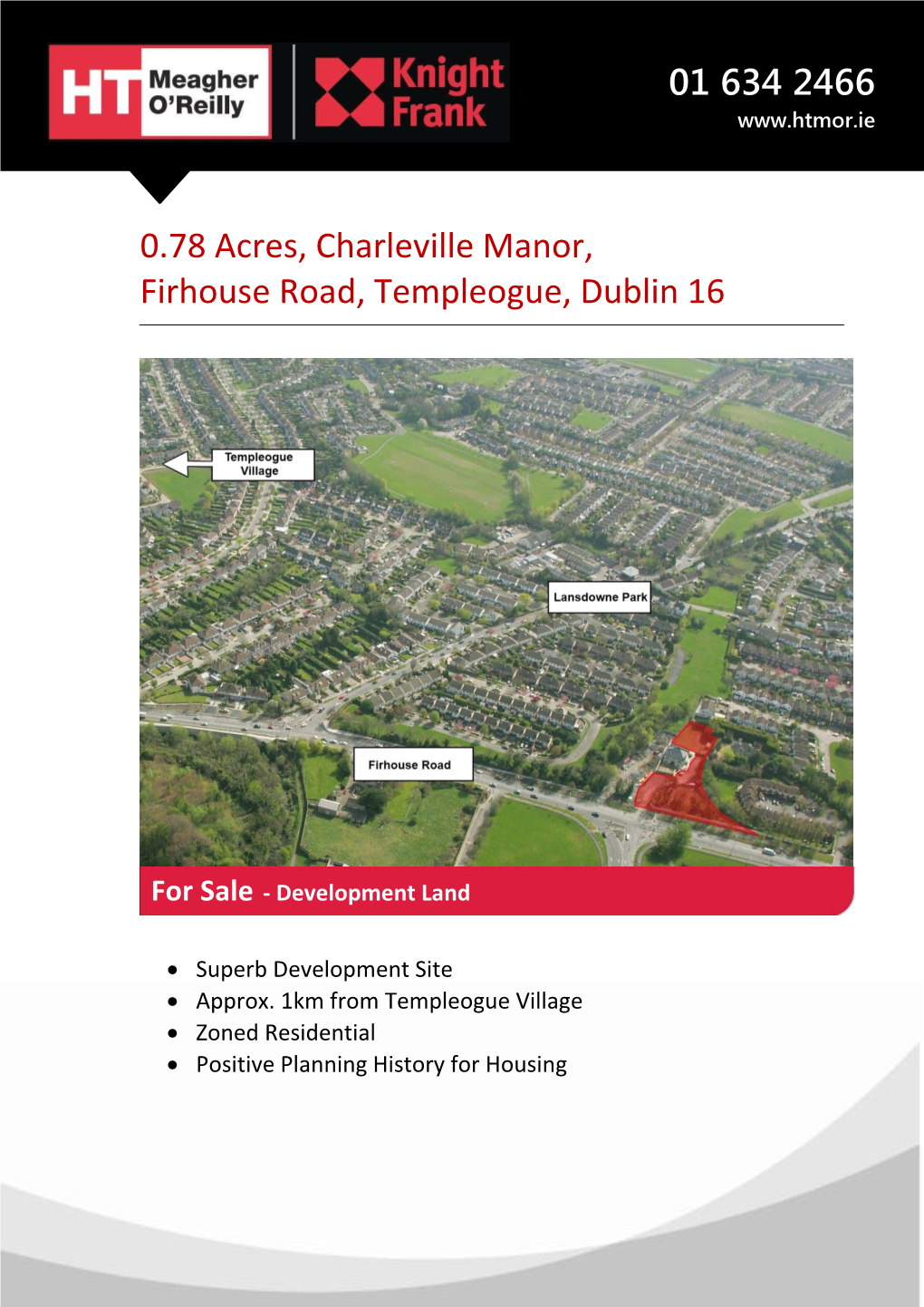 01 634 2466 0.78 Acres, Charleville Manor, Firhouse Road