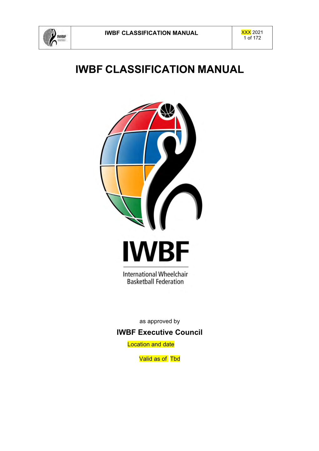 IWBF 2021 Classification Manual