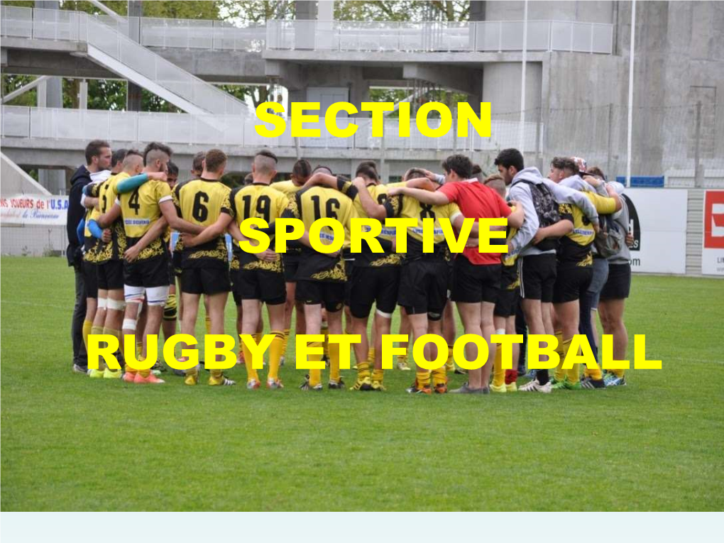 Section Sportive Rugby Et Football