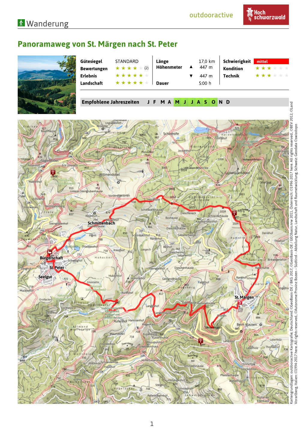 Wanderung Panoramaweg Von St. Märgen Nach St. Peter