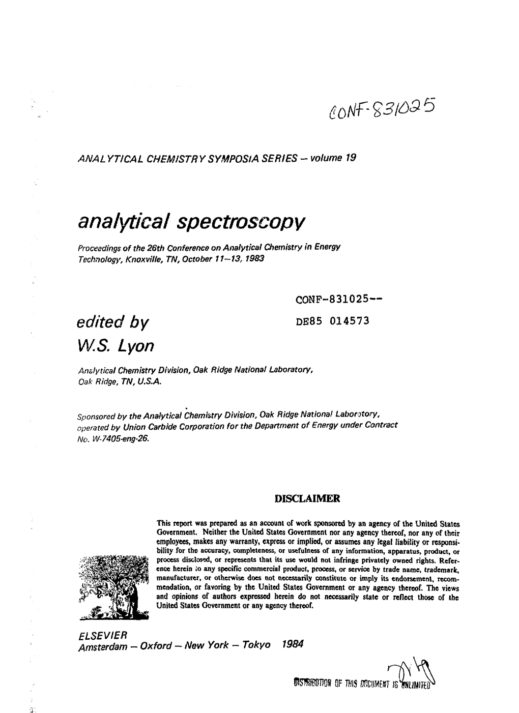 Analytical Spectroscopy