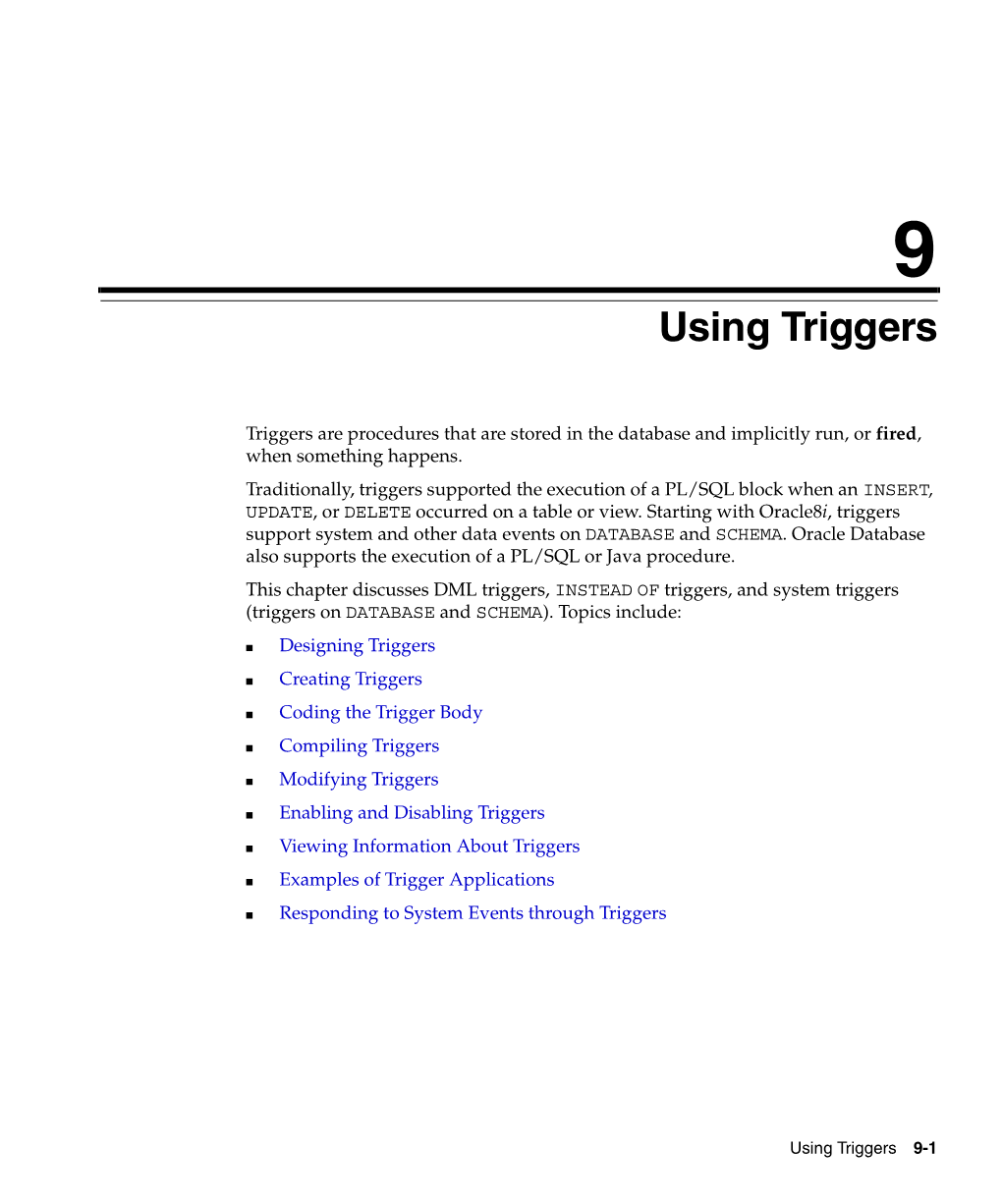 Oracle Database Application Developer's Guide - Fundamentals Creating Triggers
