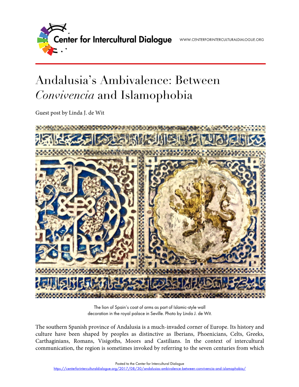 Andalusia's Ambivalence: Between Convivencia and Islamophobia
