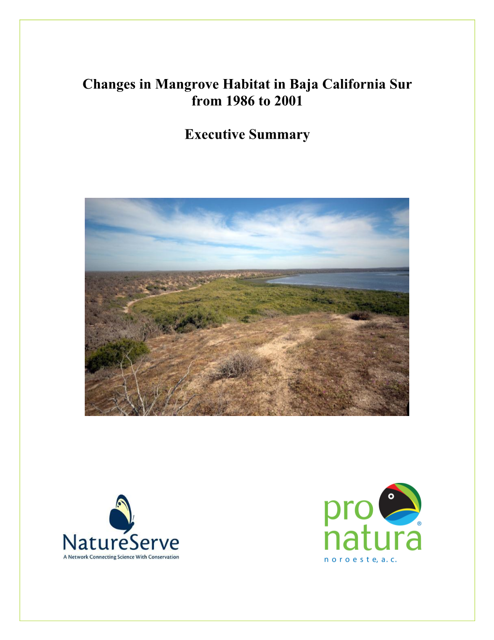 Hak Et Al. 2008. Baja California Sur Mangrove Changes