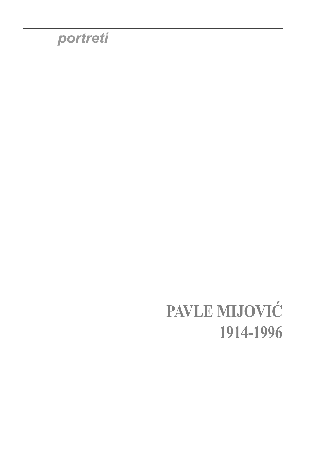 Pavle Mijović 1914-1996