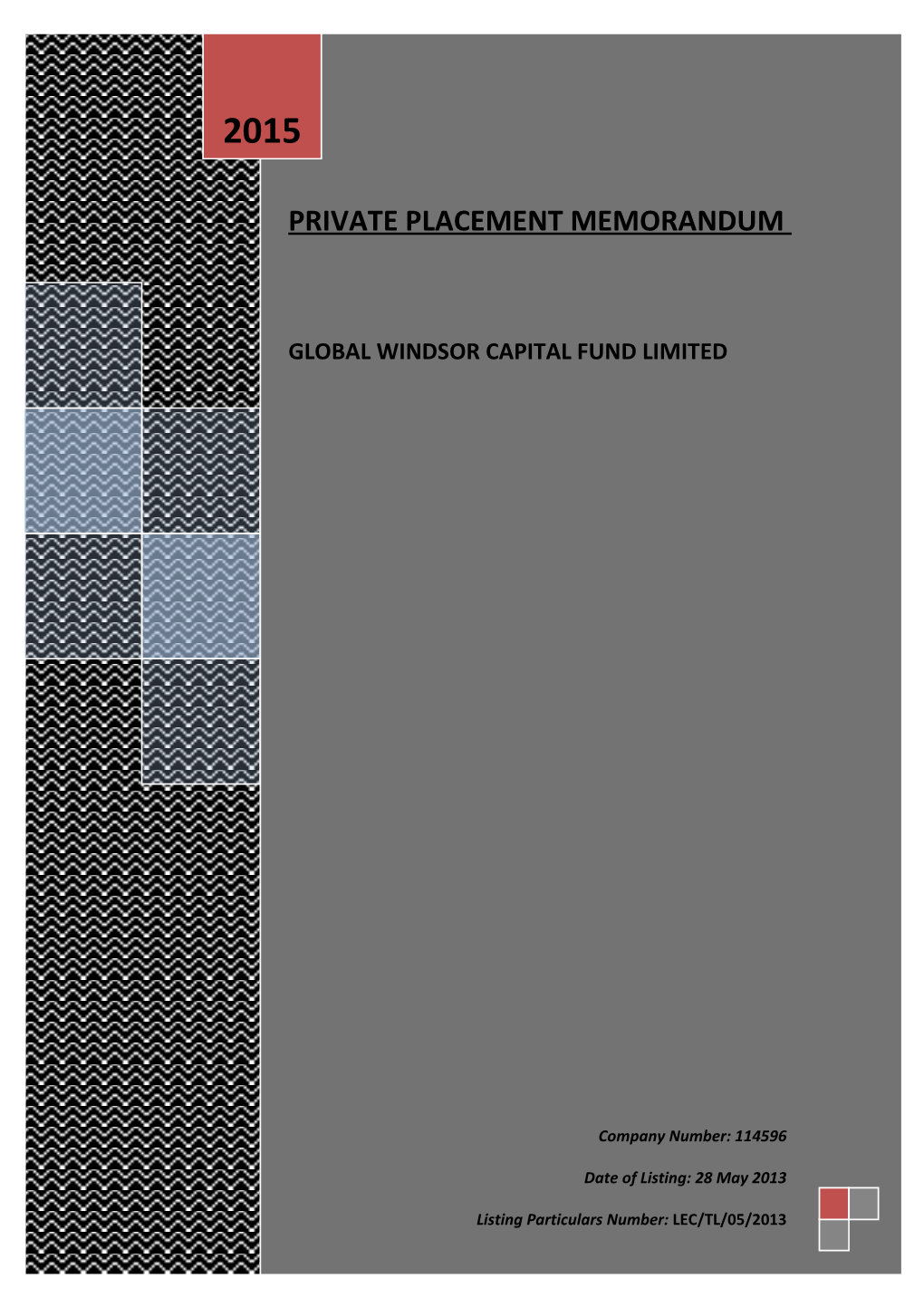 Private Placement Memorandum