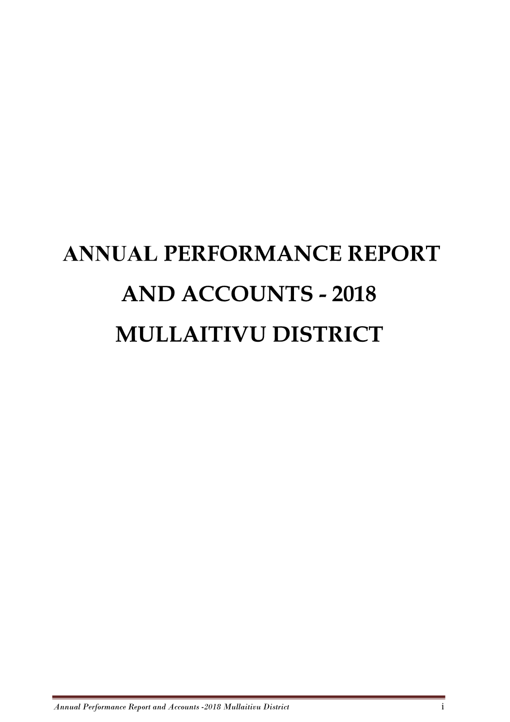 2018 Mullaitivu District