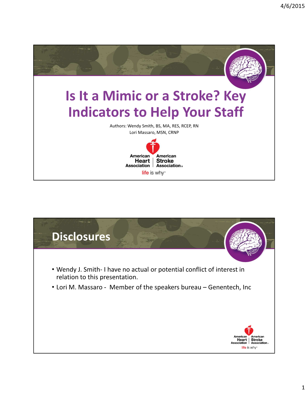Is It a Mimic Or a Stroke- Key Indicators to Help Your Staff
