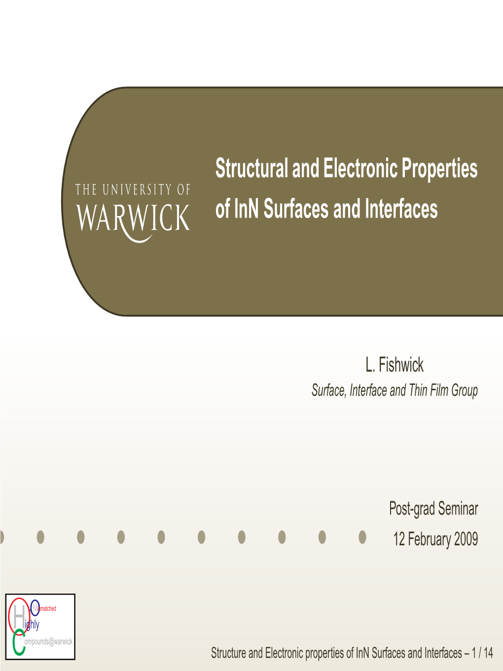 Structural and Electronic Properties of Inn Surfaces and Interfaces