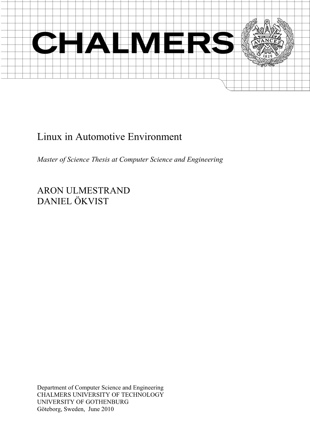 Linux in Automotive Environment