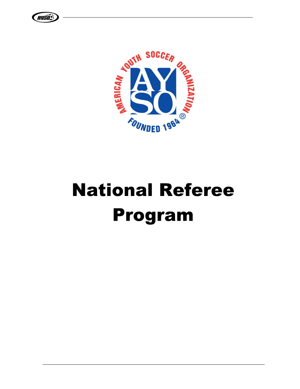 National Referee Program Manual” Is Referenced