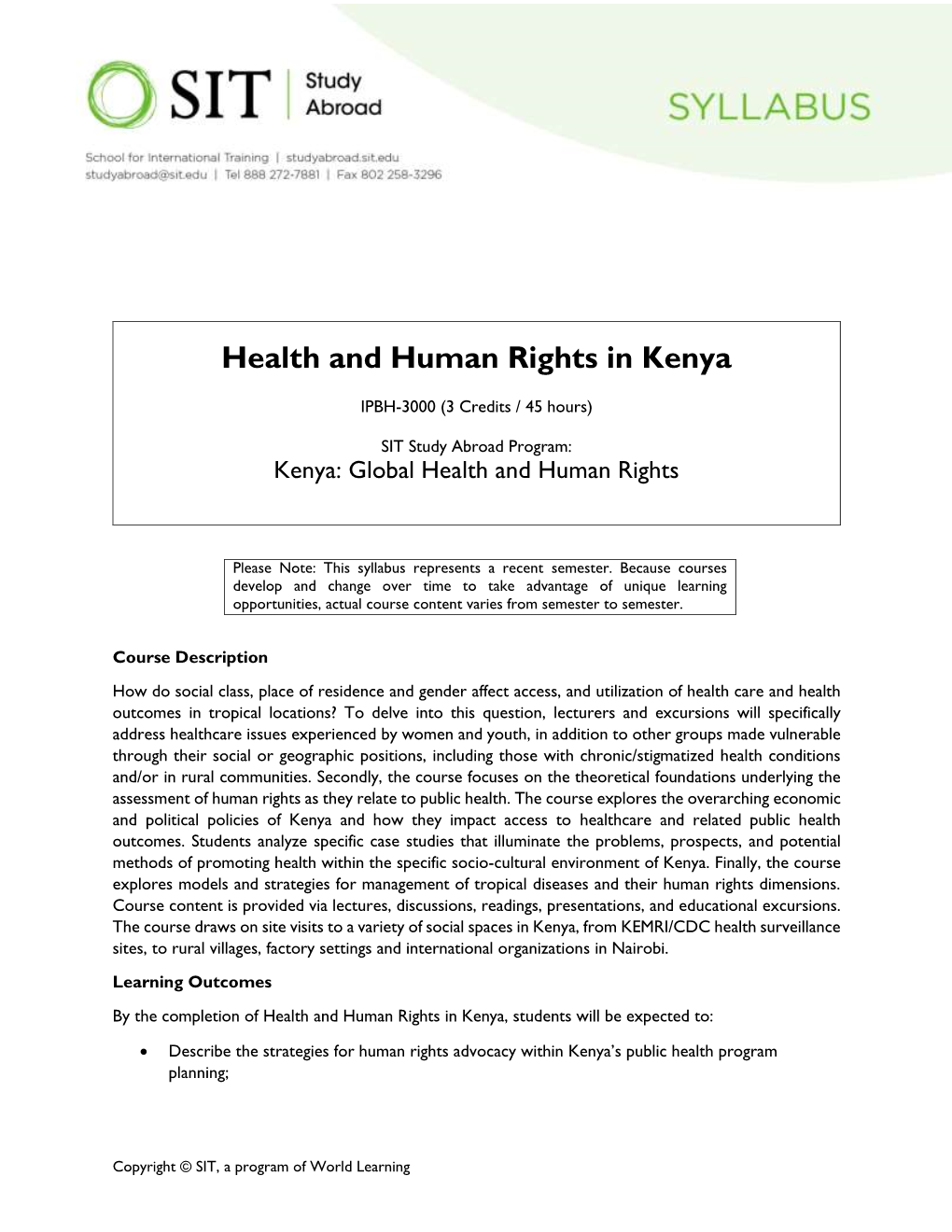 Health and Human Rights in Kenya