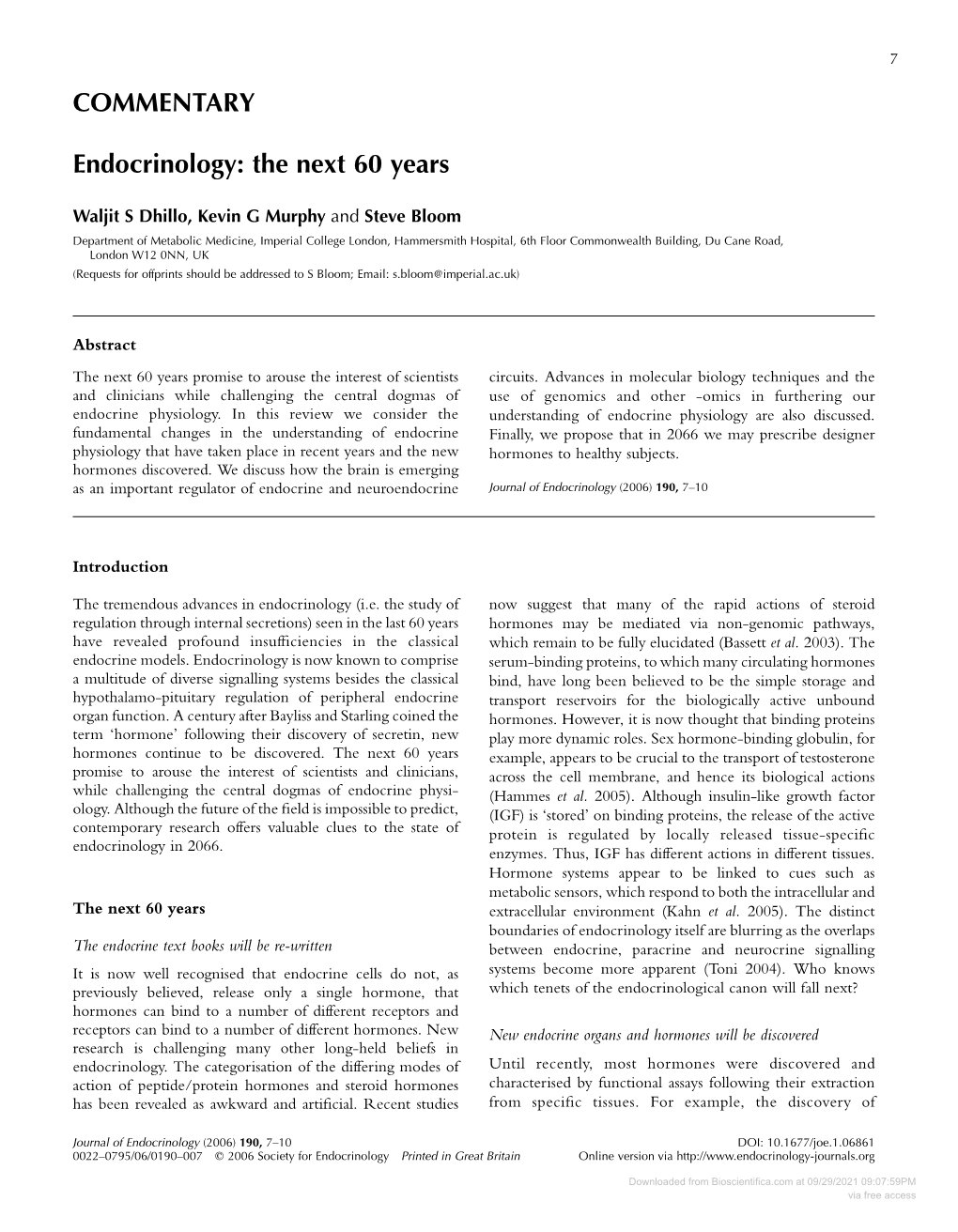 COMMENTARY Endocrinology