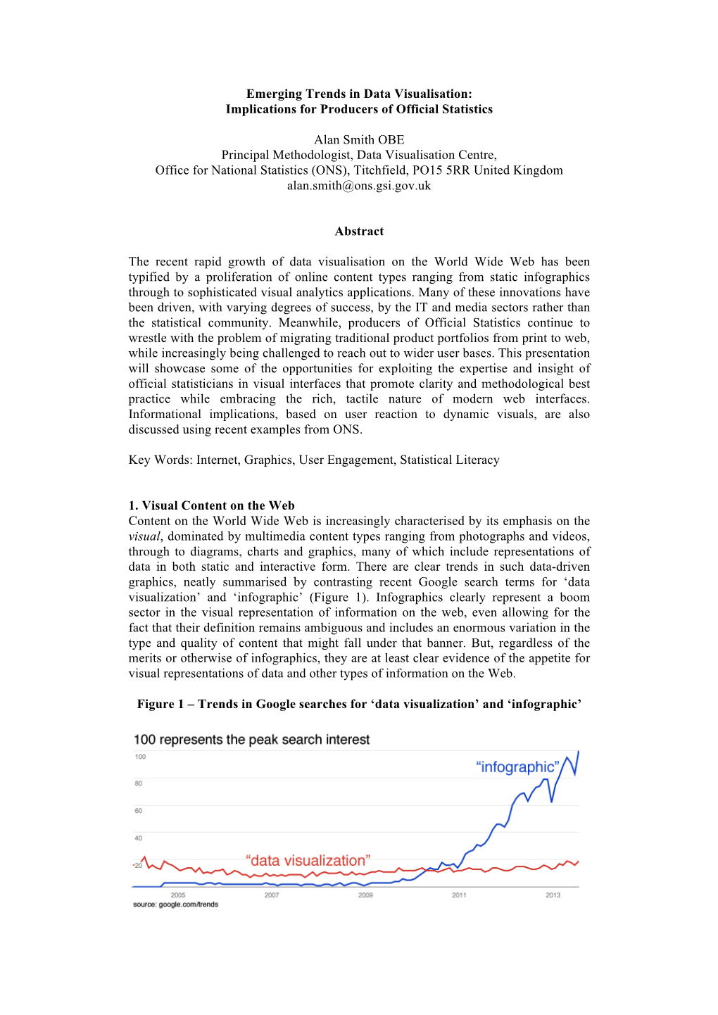 Emerging Trends in Data Visualisation: Implications for Producers of Official Statistics