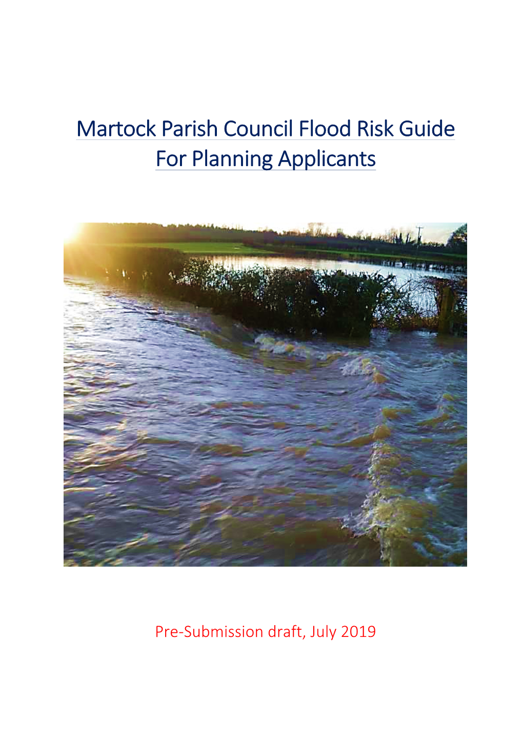 Martock Parish Council Flood Risk Guide for Planning Applicants