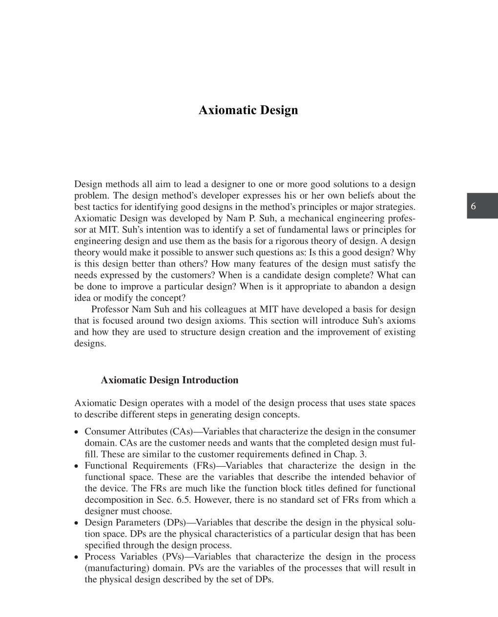 6.8.1 Axiomatic Design Introduction