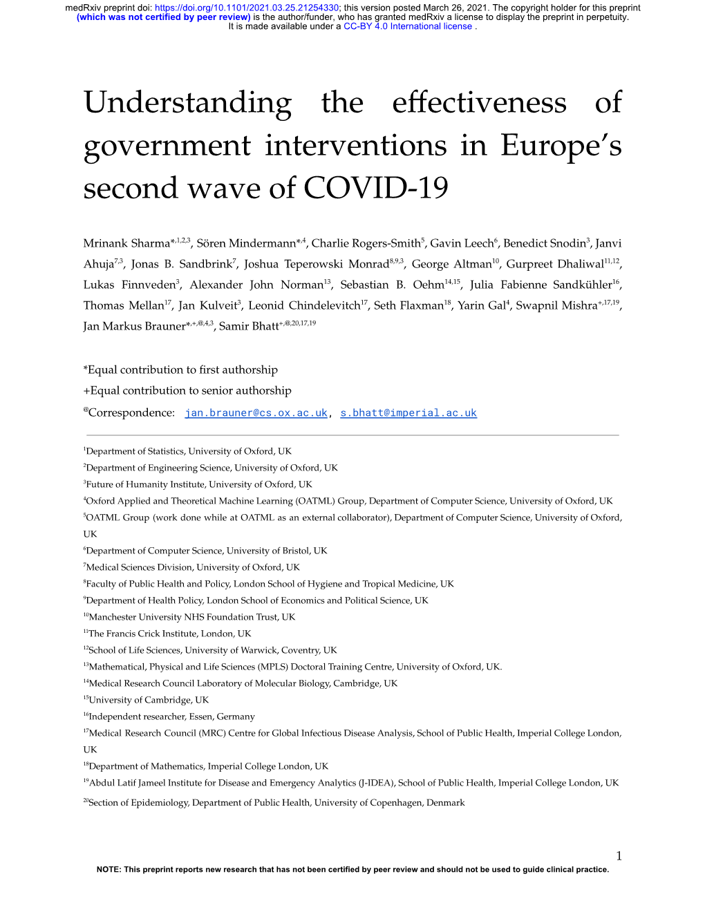 Understanding the Effectiveness of Government Interventions in Europe's Second Wave of COVID-19