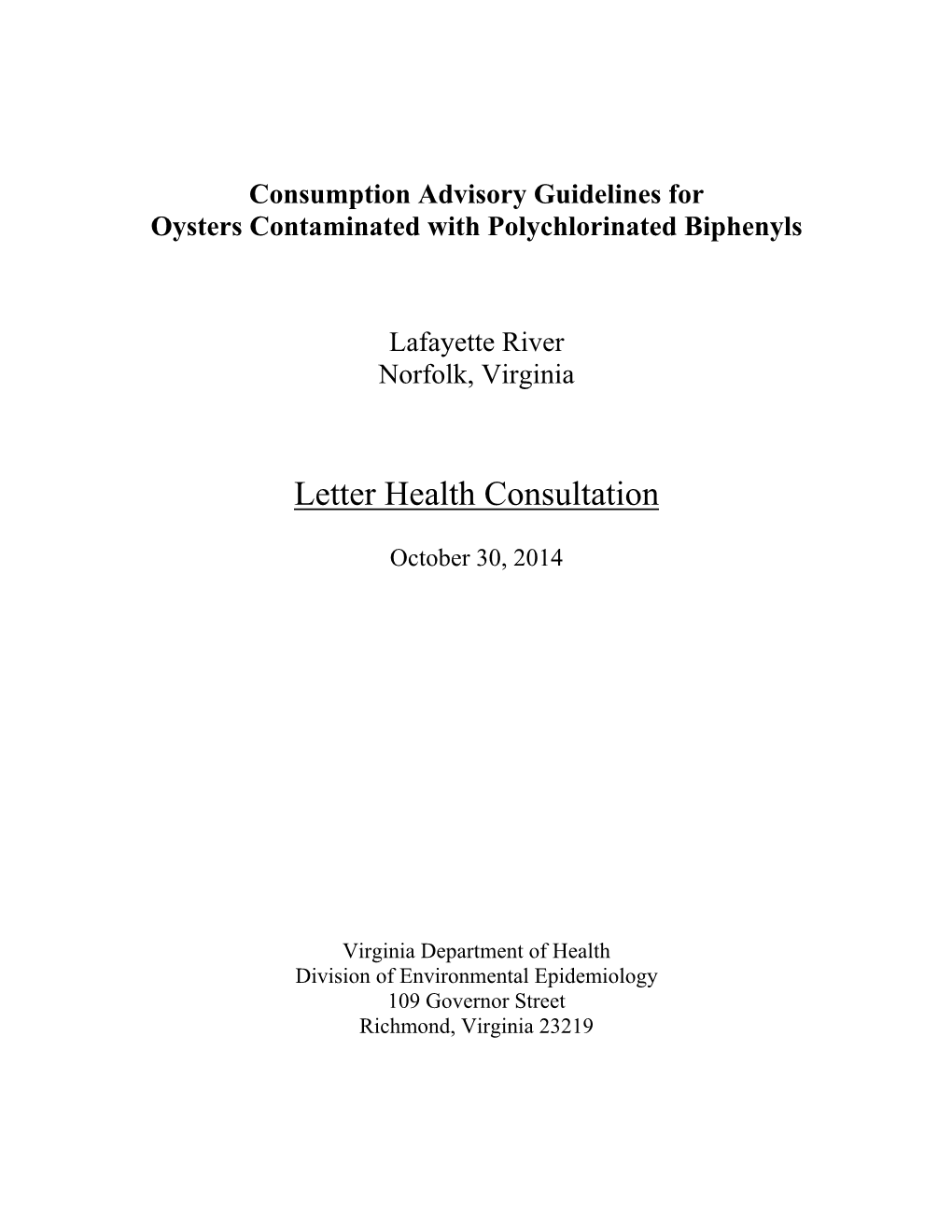 Letter Health Consultation