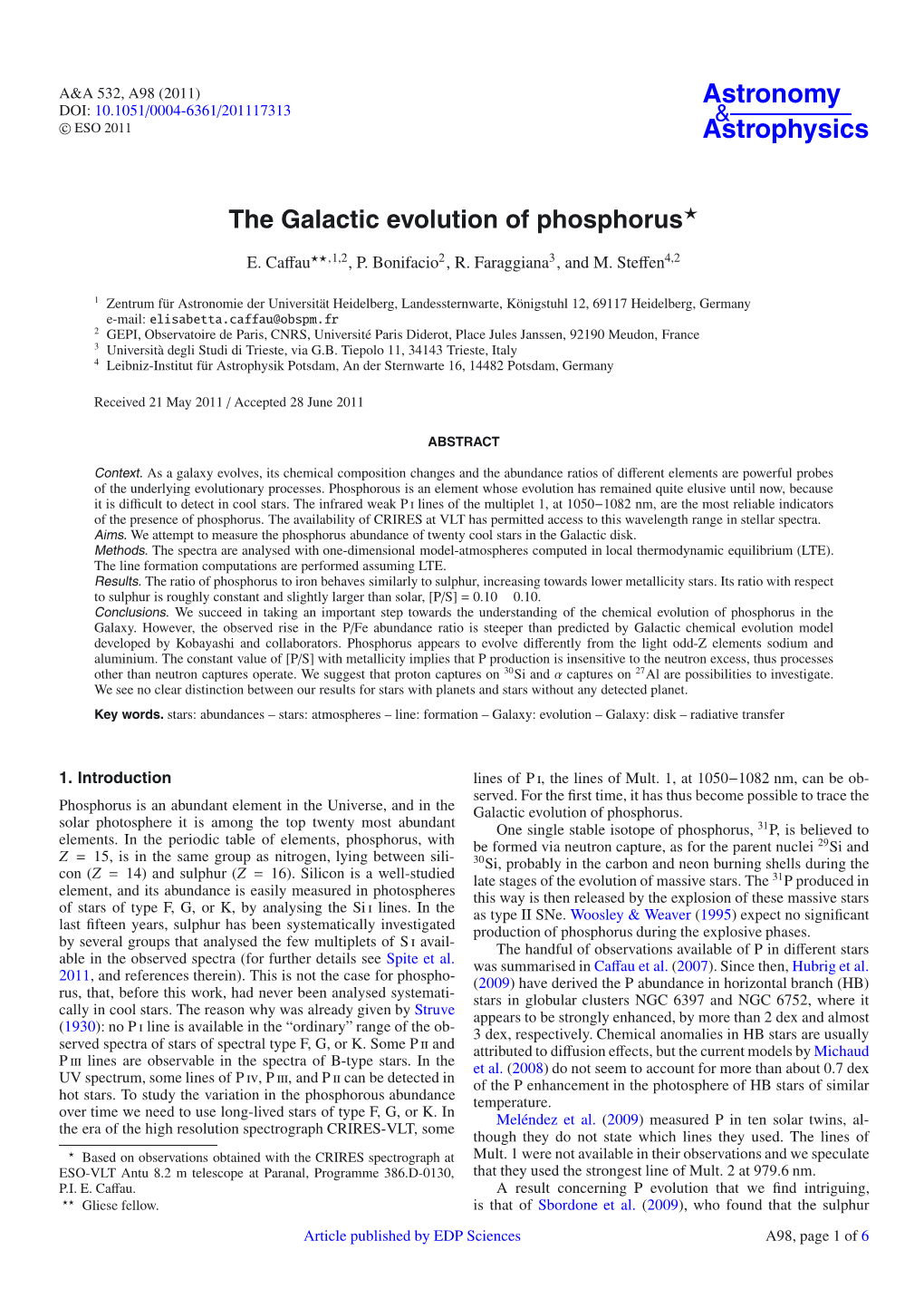 The Galactic Evolution of Phosphorus⋆