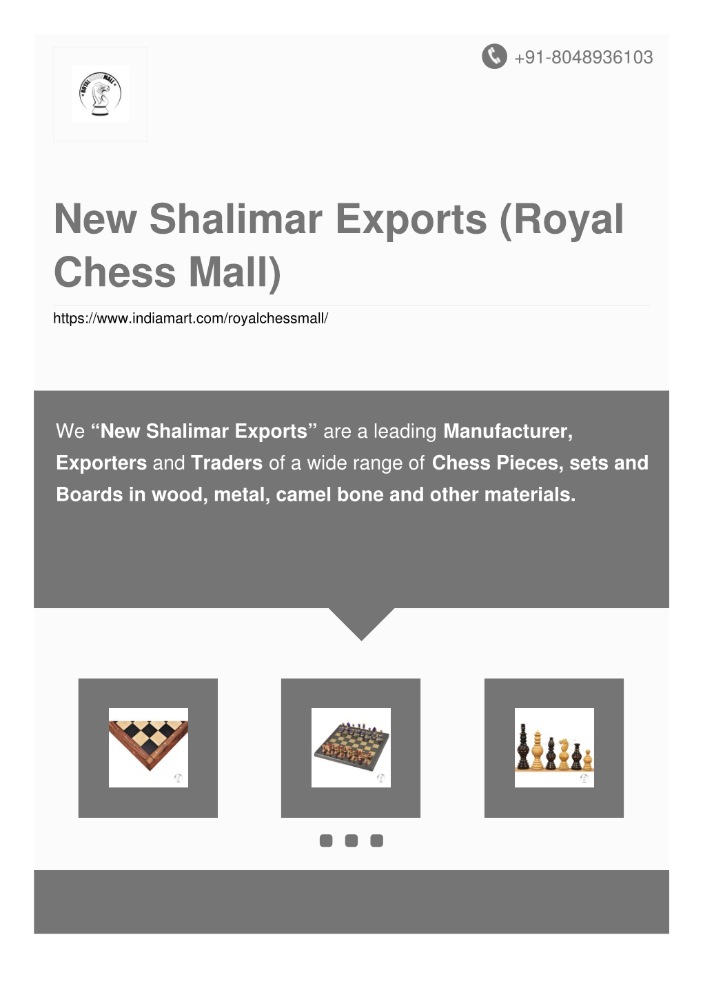 New Shalimar Exports (Royal Chess Mall)