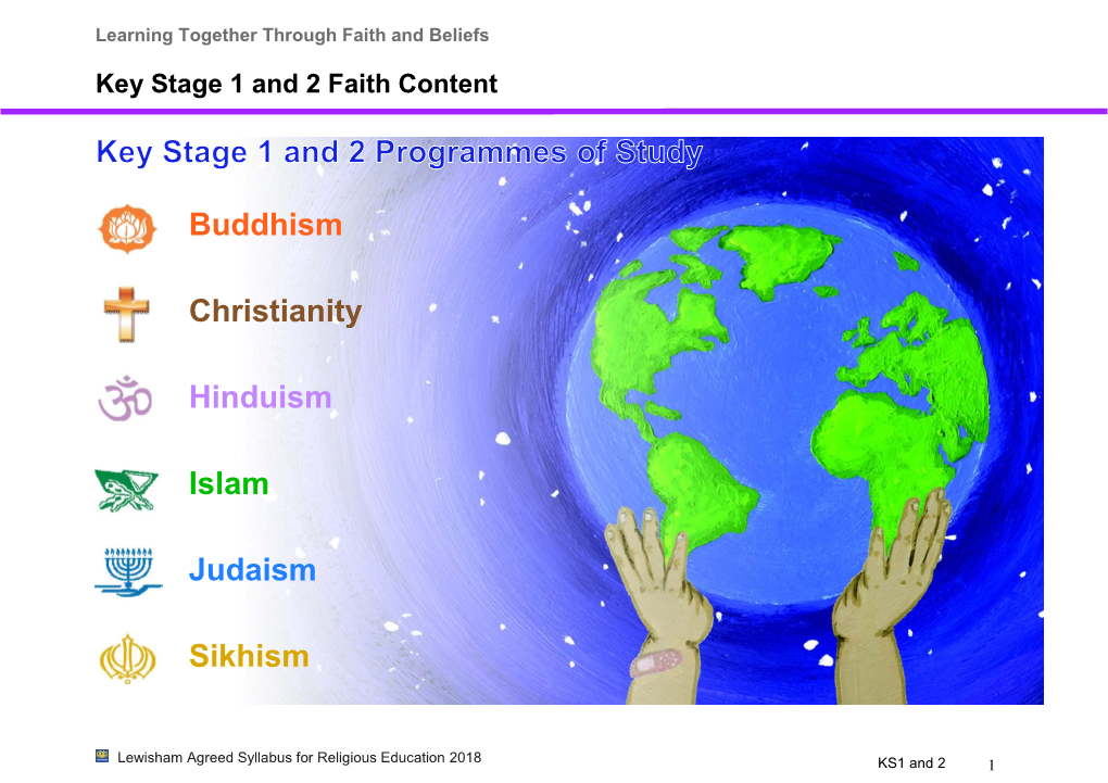 Key Stage 1 and 2 Faith Content