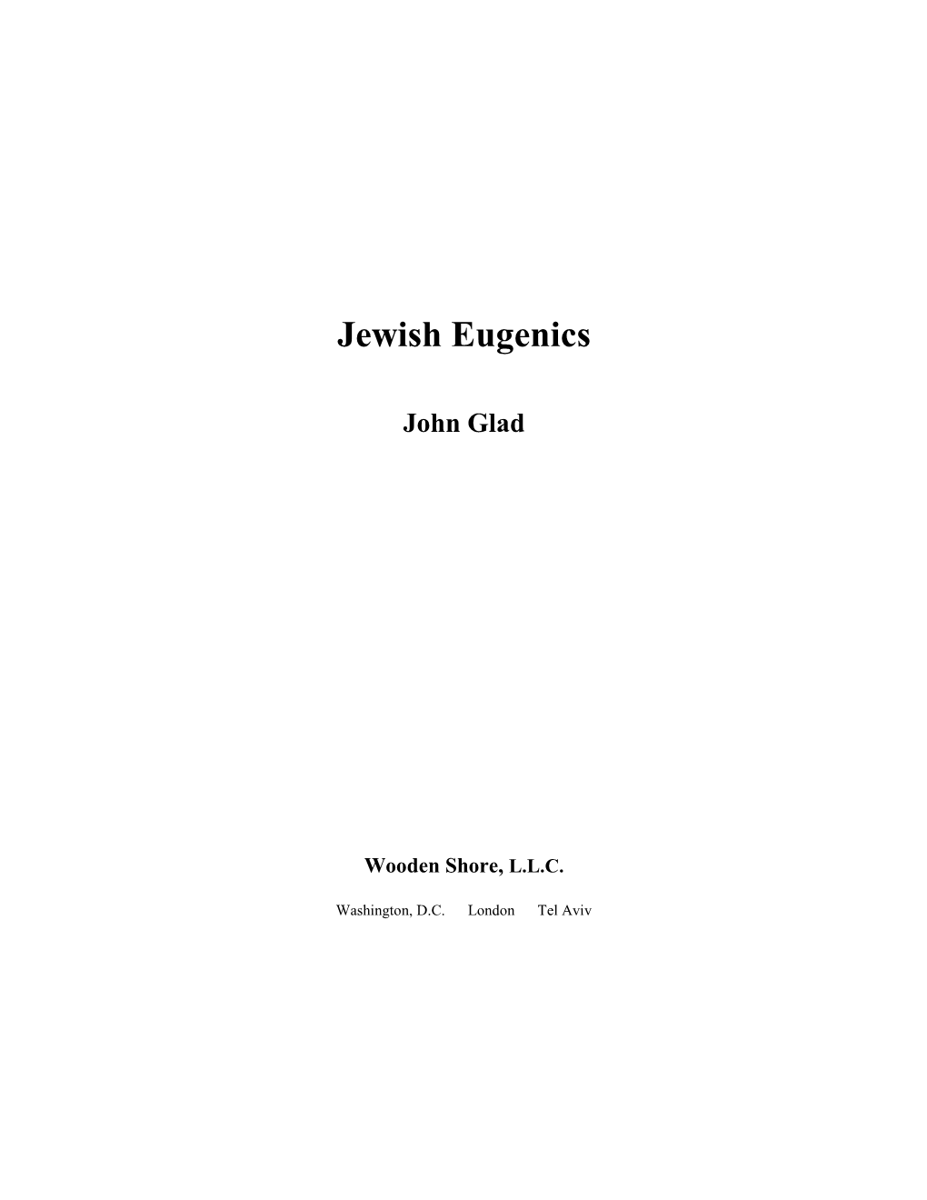 Jewish Eugenics