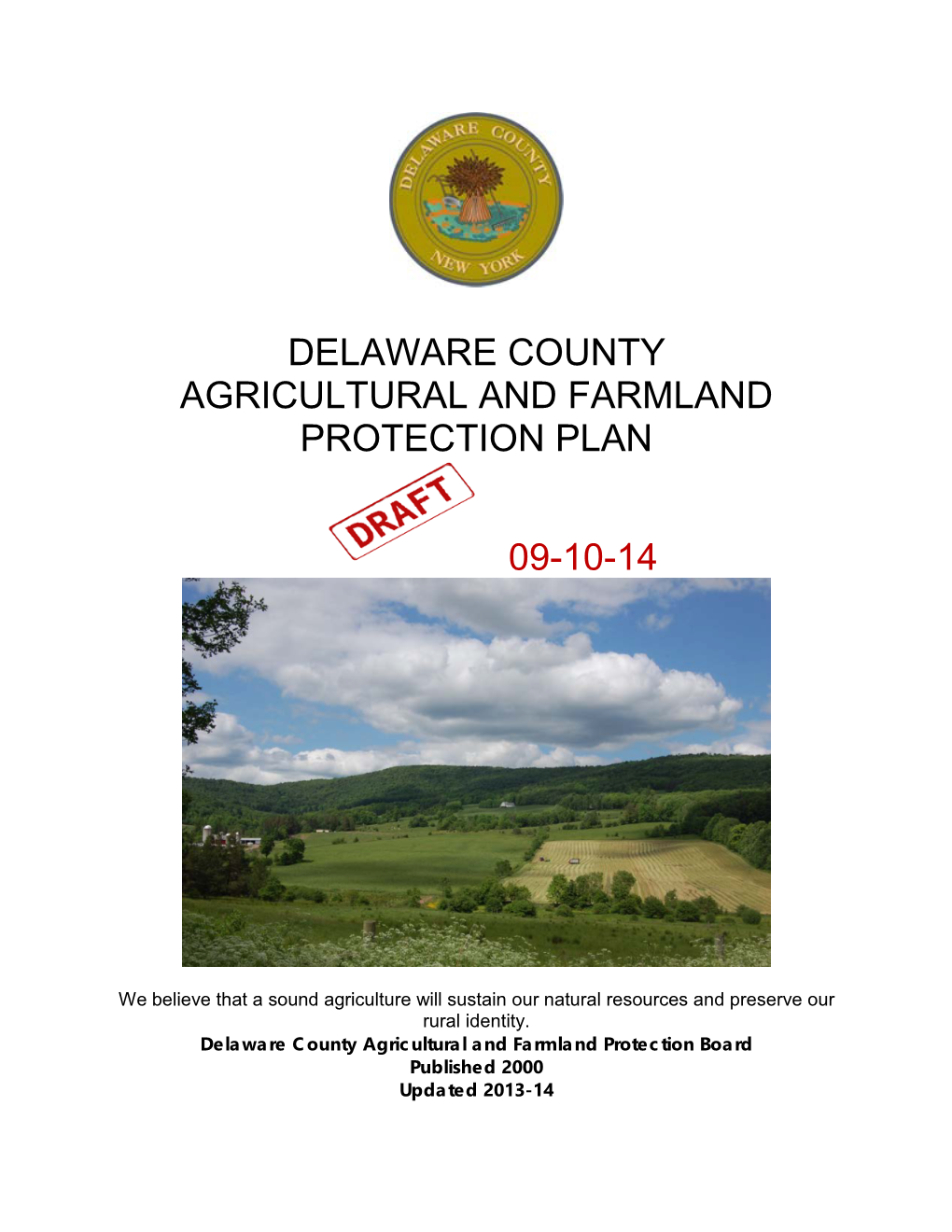 Delaware County Agricultural and Farmland Protection Plan